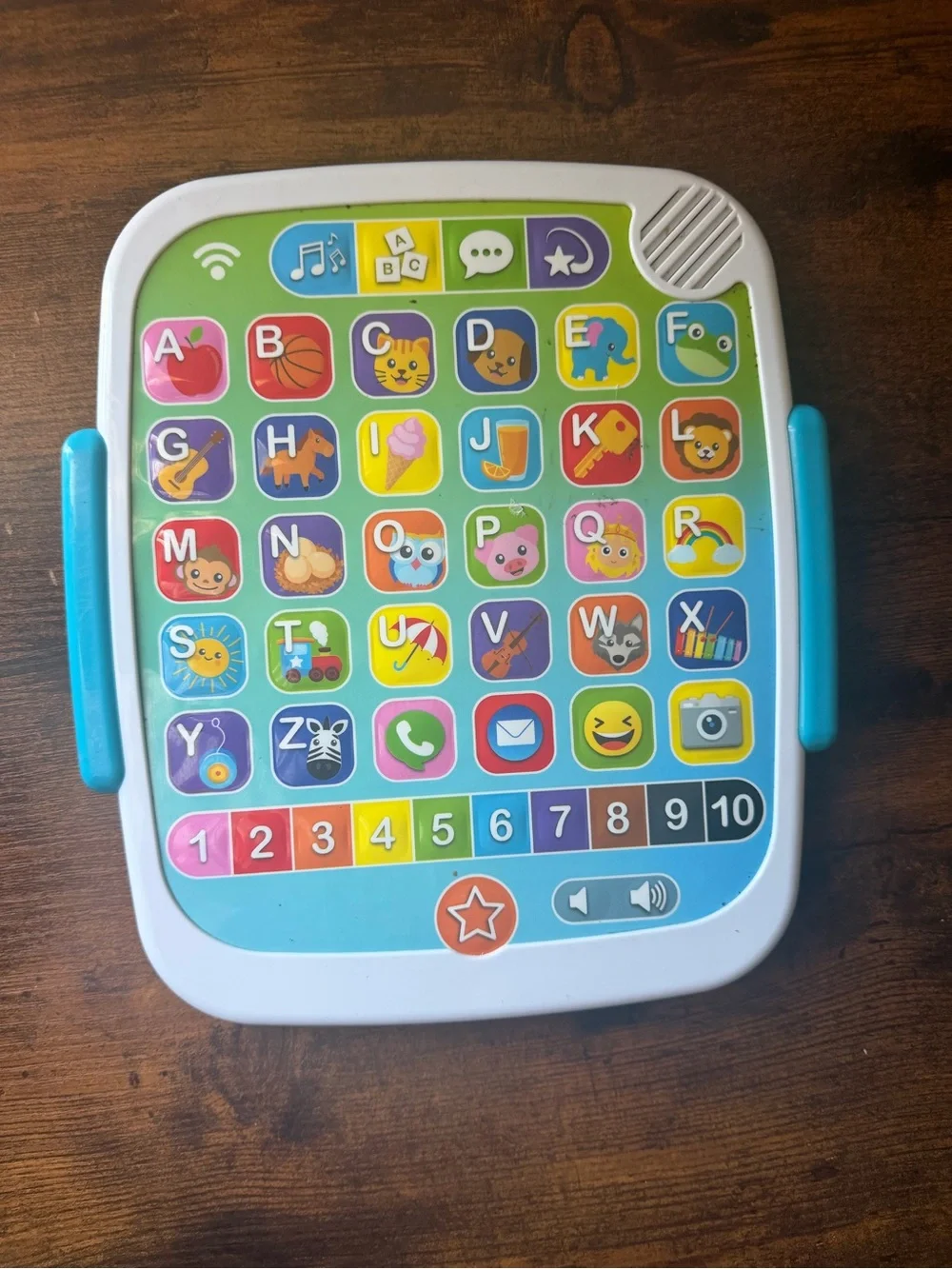Interactive Alphabet Learning Tablet for Kids - Blue and Multicolor
